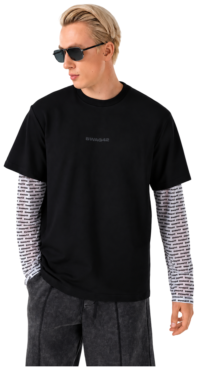 Oversized Mesh Sleeve Long Sleeve